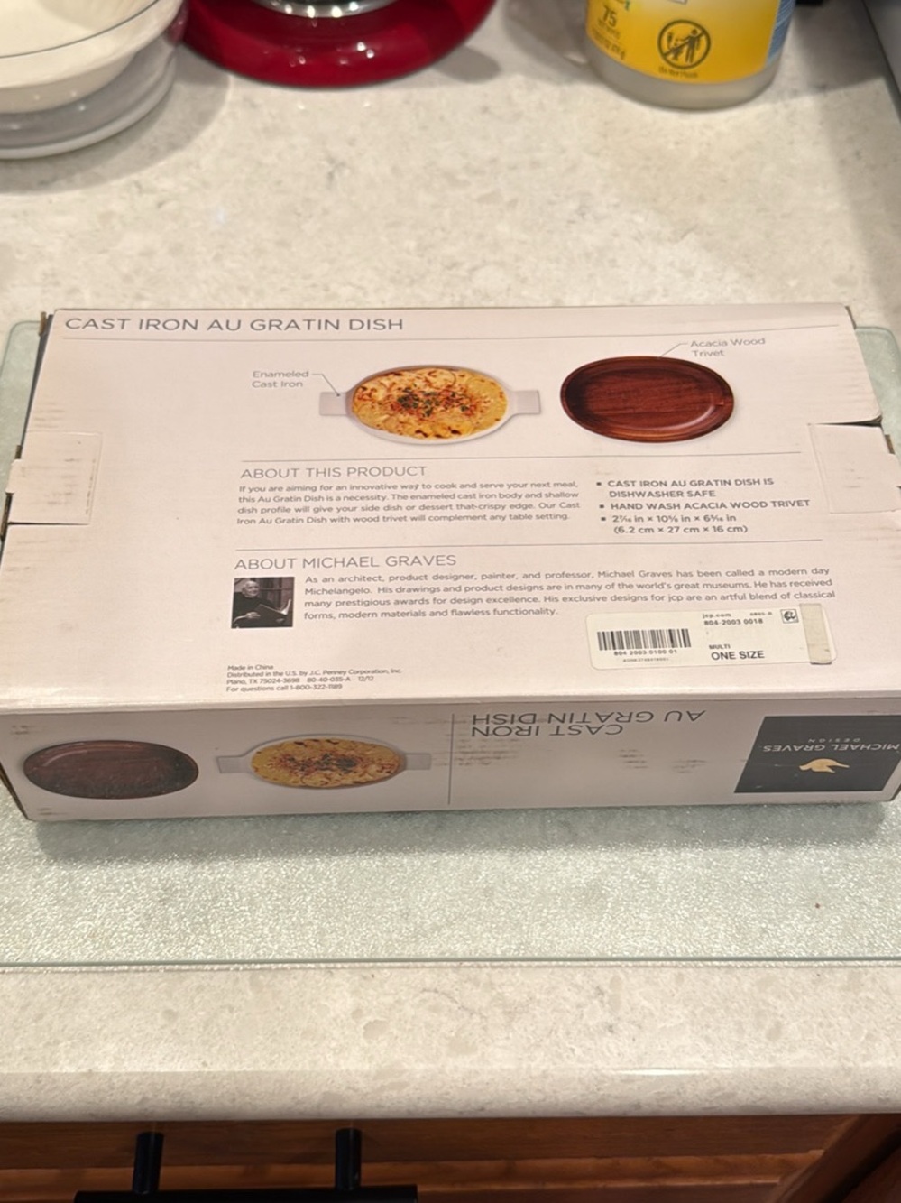 NIB Michael Graves White Cast Iron Au Gratin Baking Dish - Picture 3 of 3